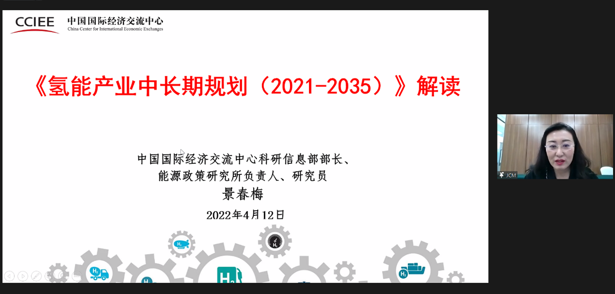 2022年4月12日，委员会成功举办氢能发展合作研讨会暨绿色低碳创新对话第二期